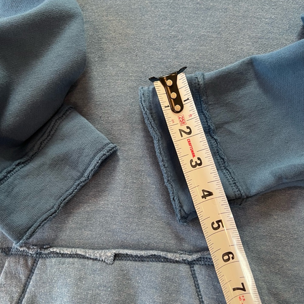 The Original Retro Brand Pebble Beach Two Tone Blue Hoodie Sweatshirt Cali - Picture 7 of 14
